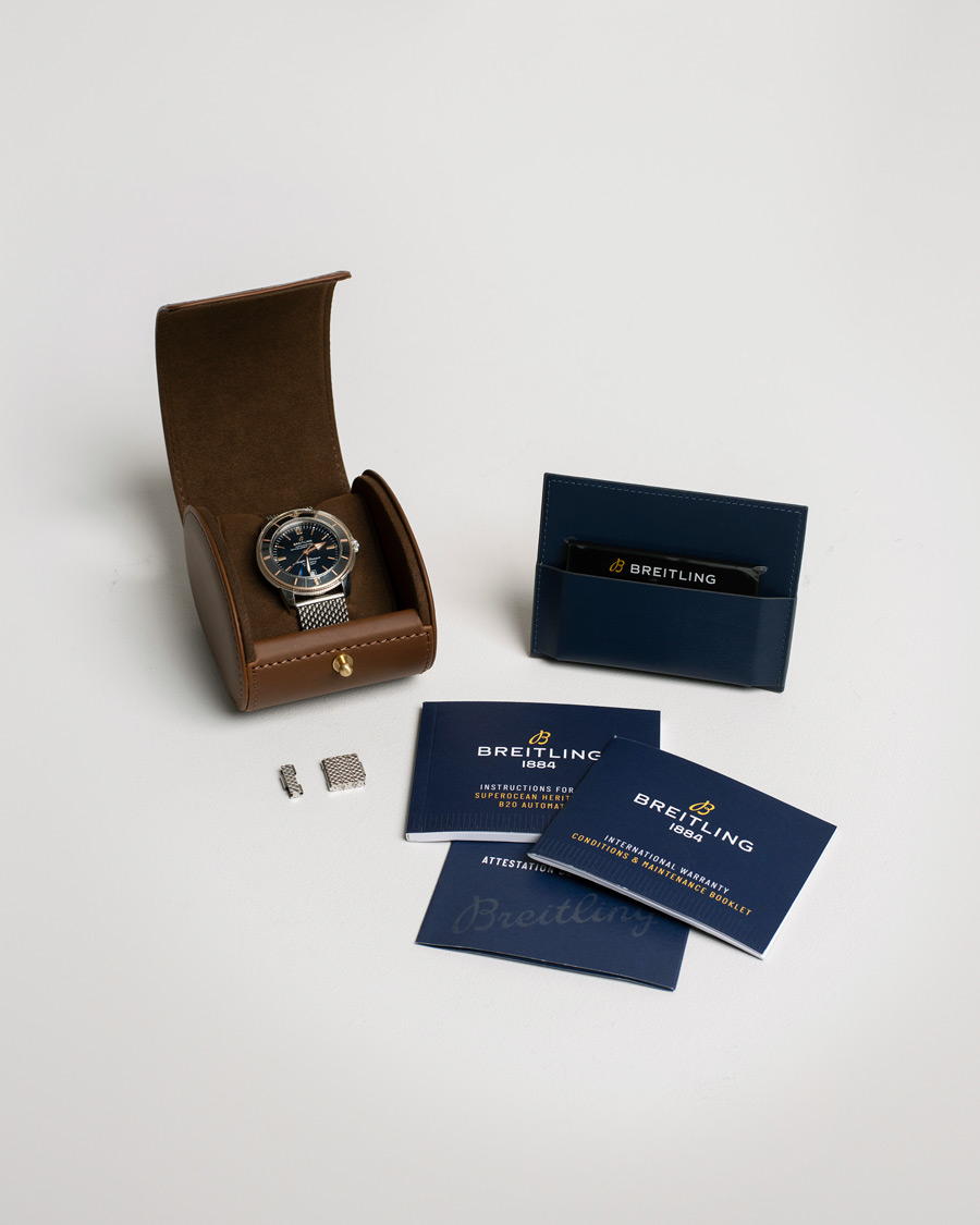 Uomini | Breitling Pre-Owned Superocean Heritage 42 UB2010 Steel Black | Breitling Pre-Owned | Superocean Heritage 42 UB2010 Steel Black