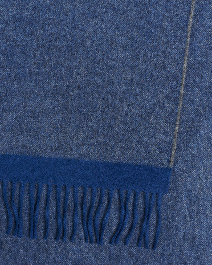 Uomini | Begg & Co Solid Board Wool/Cashmere Scarf Blue Grey | Begg & Co | Solid Board Wool/Cashmere Scarf Blue Grey