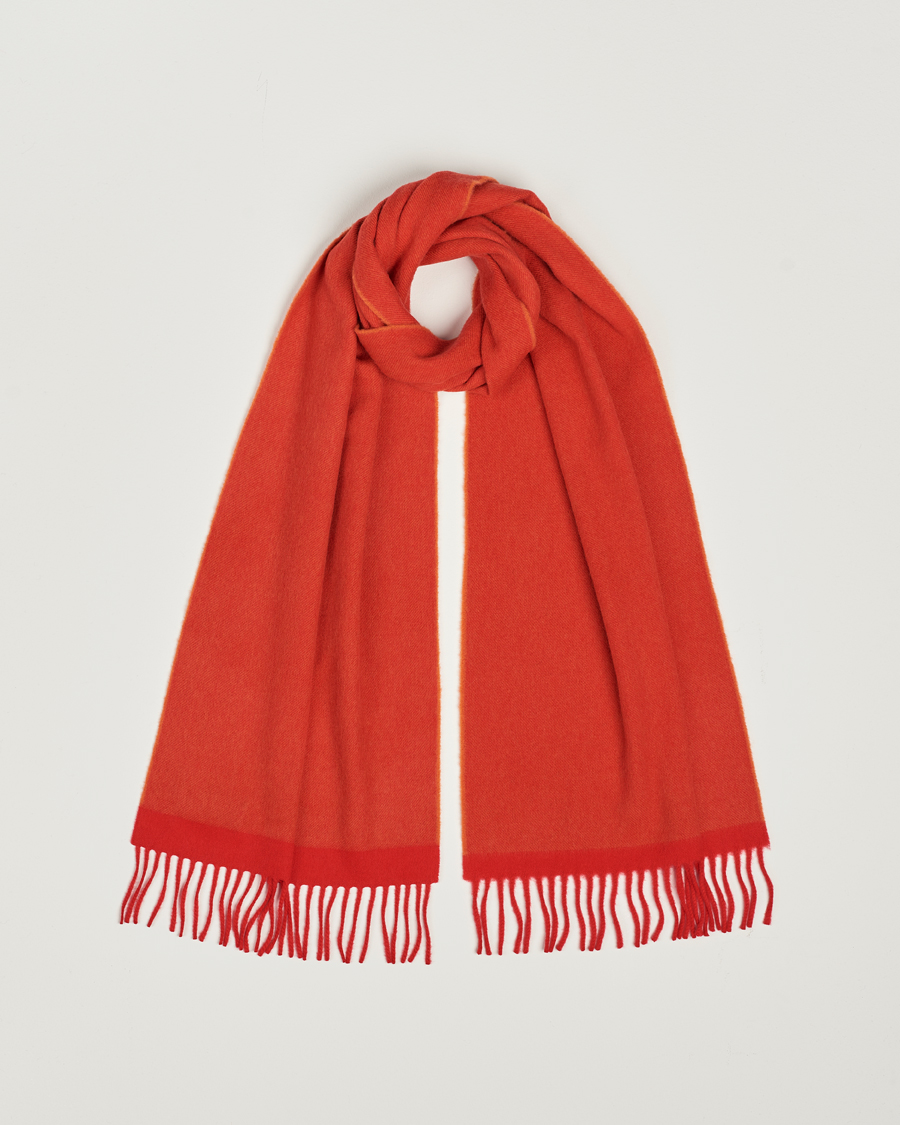 Uomini | Begg & Co Solid Board Wool/Cashmere Scarf Berry Military | Begg & Co | Solid Board Wool/Cashmere Scarf Berry Military