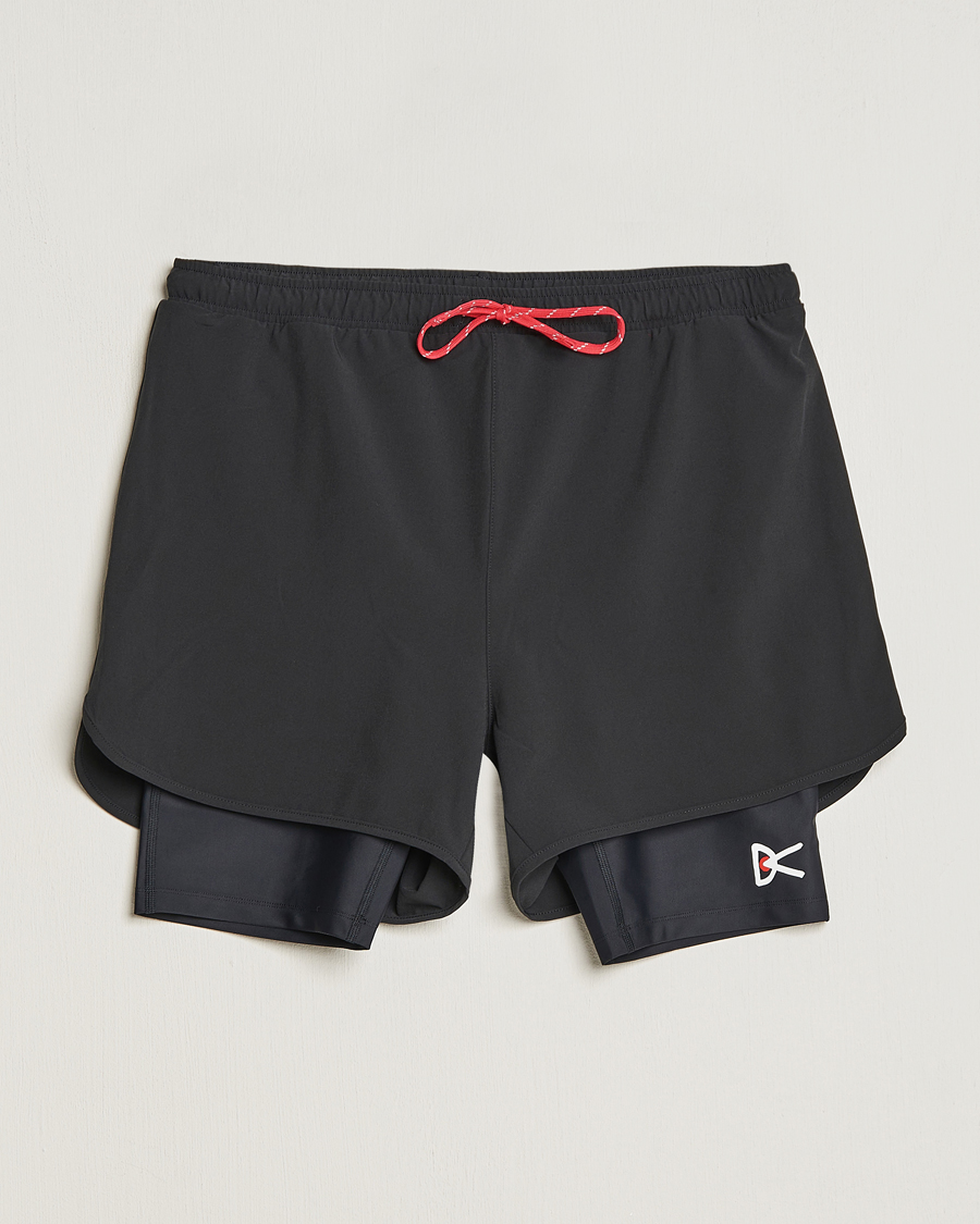Uomini | Pantaloncini | District Vision | Layered Pocketed Trail Shorts Black