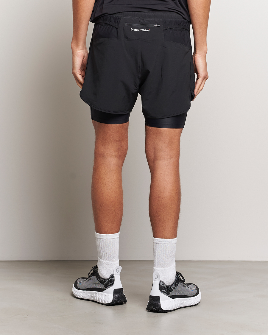 Uomini | Pantaloncini | District Vision | Layered Pocketed Trail Shorts Black