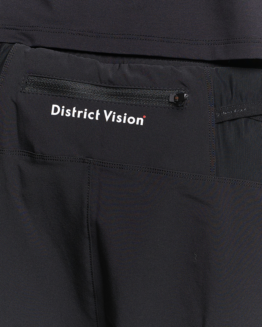 Uomini | Pantaloncini | District Vision | Layered Pocketed Trail Shorts Black