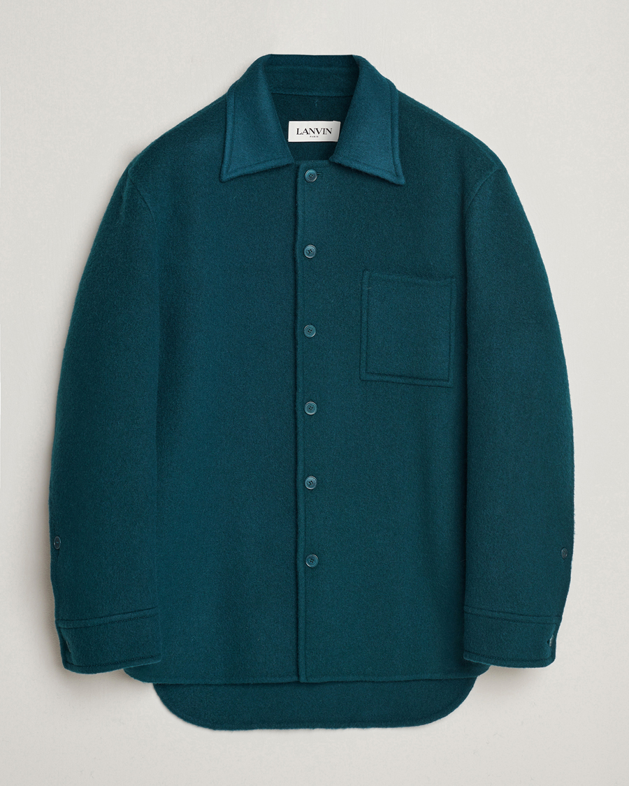 Uomini | Camicie | Lanvin | Wool/Mohair Overshirt Dragon