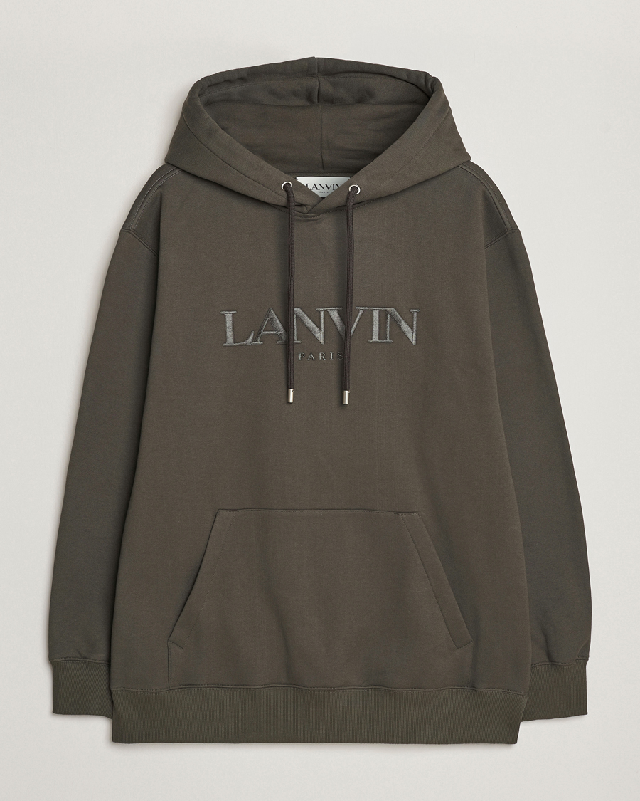 Uomini | Maglieria | Lanvin | Oversized Logo Hoodie Loden