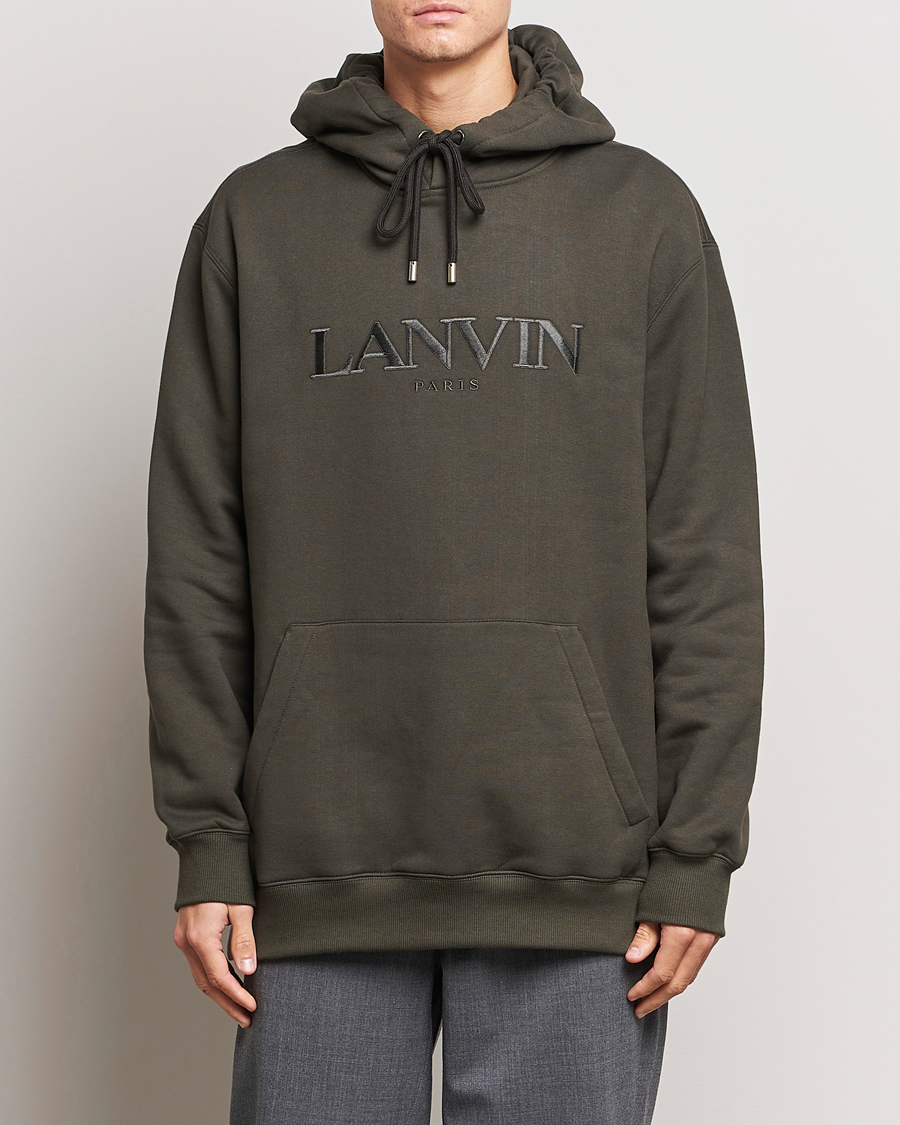 Uomini | Maglieria | Lanvin | Oversized Logo Hoodie Loden
