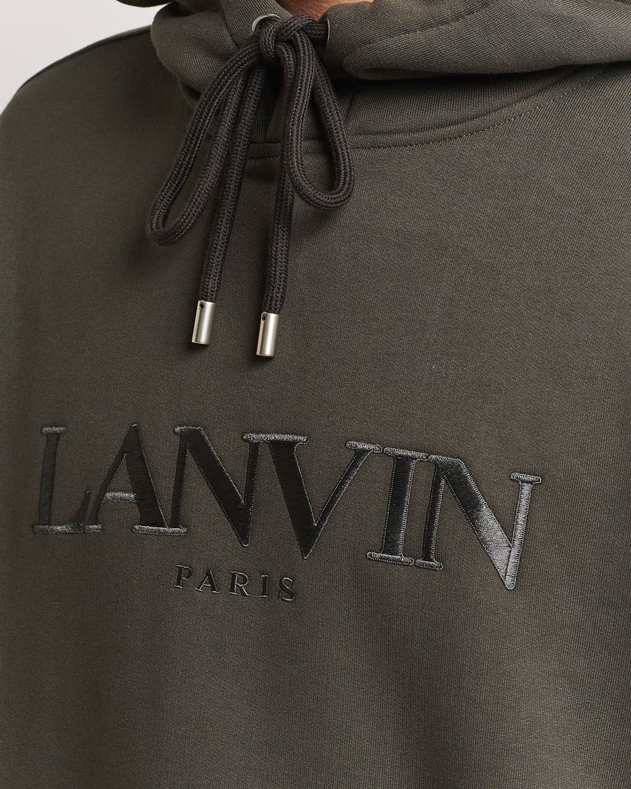 Uomini | Maglieria | Lanvin | Oversized Logo Hoodie Loden