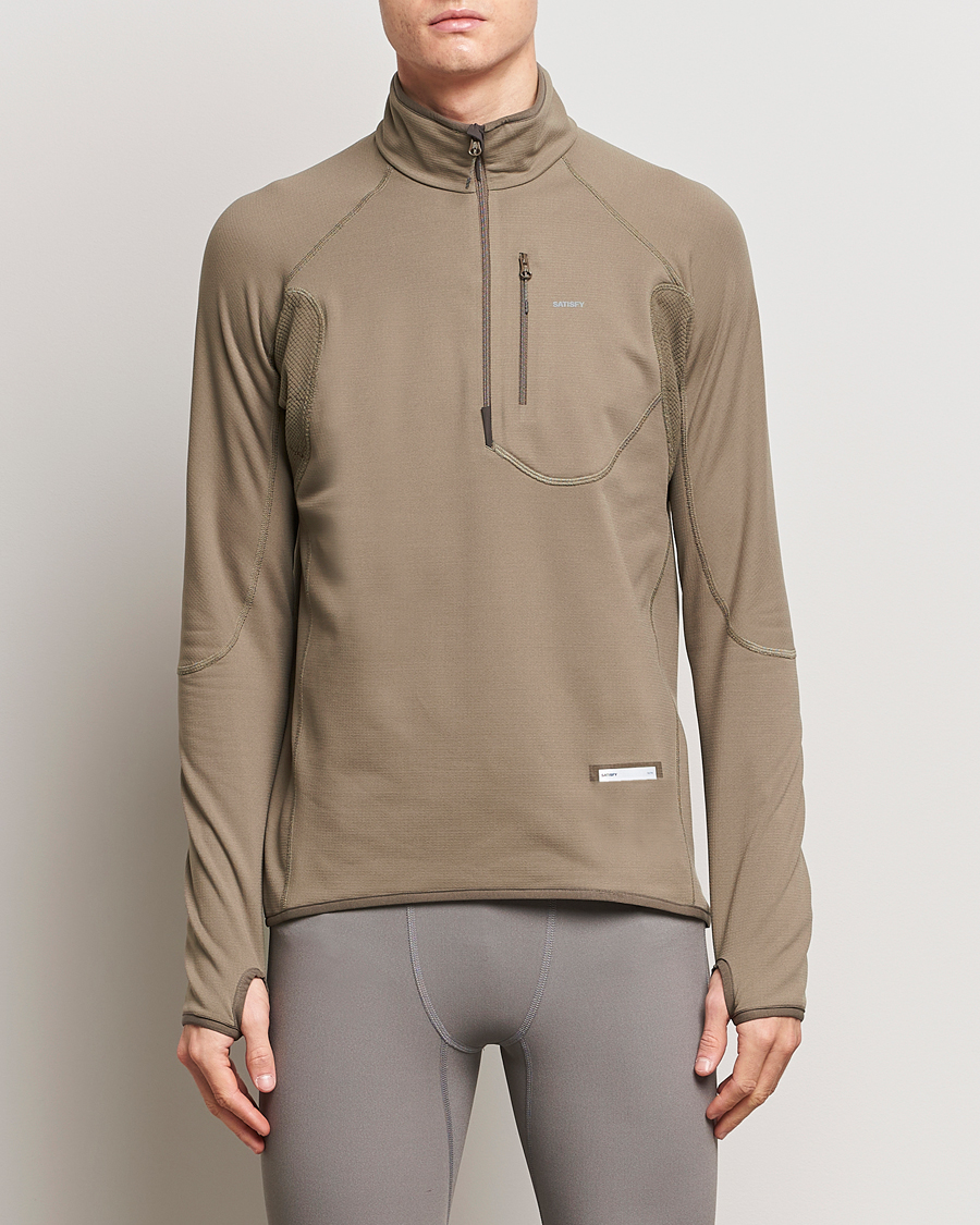 Uomini | Maglieria | Satisfy | GhostFleece Half Zip Smoky Quartz
