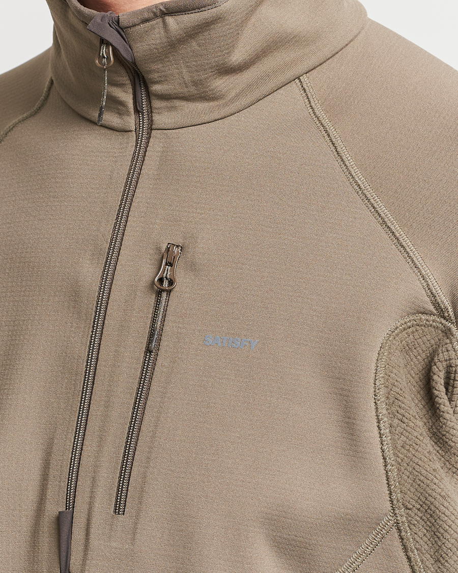 Uomini | Maglieria | Satisfy | GhostFleece Half Zip Smoky Quartz