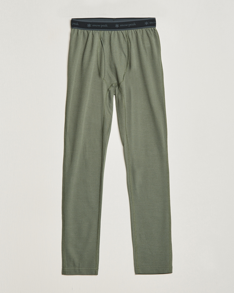 Uomini | Pantaloni | Snow Peak | Recycled Polyester/Wool Tights Olive
