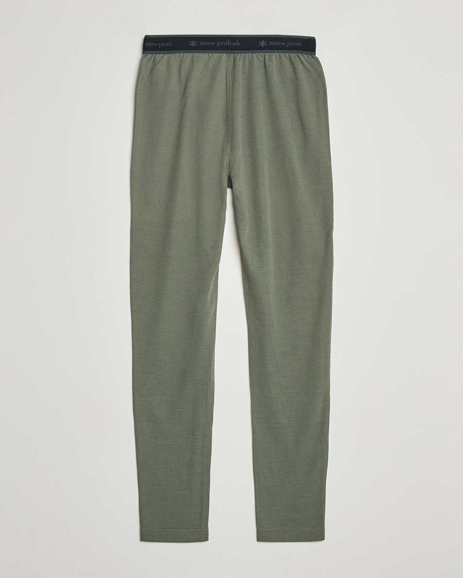 Uomini | Pantaloni | Snow Peak | Recycled Polyester/Wool Tights Olive