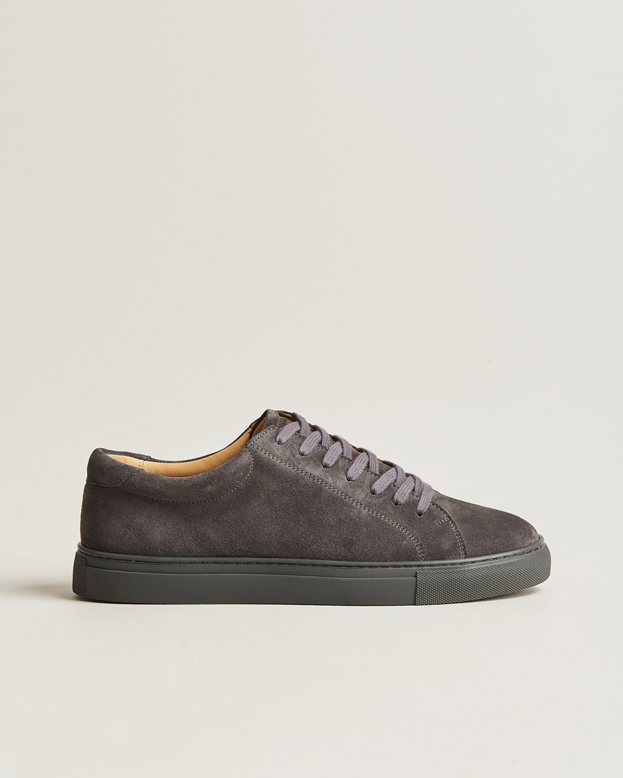 Uomini | Myrqvist Oaxen Monochrome Sneaker Dark Grey Suede | Myrqvist | Oaxen Monochrome Sneaker Dark Grey Suede