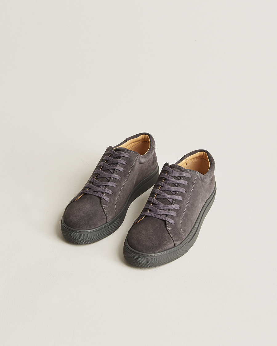 Uomini | Myrqvist Oaxen Monochrome Sneaker Dark Grey Suede | Myrqvist | Oaxen Monochrome Sneaker Dark Grey Suede
