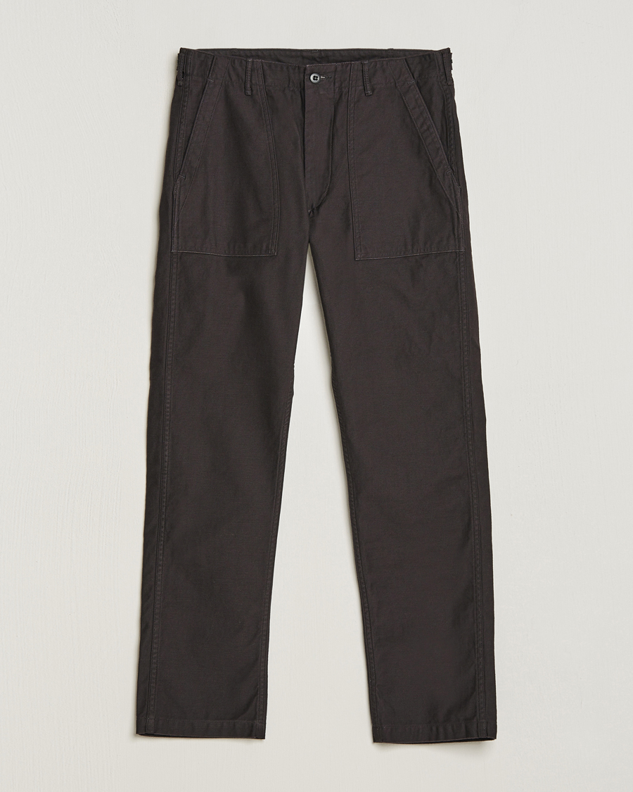 Uomini | Pantaloni | orSlow | Slim Fit Original Sateen Fatigue Pants Black