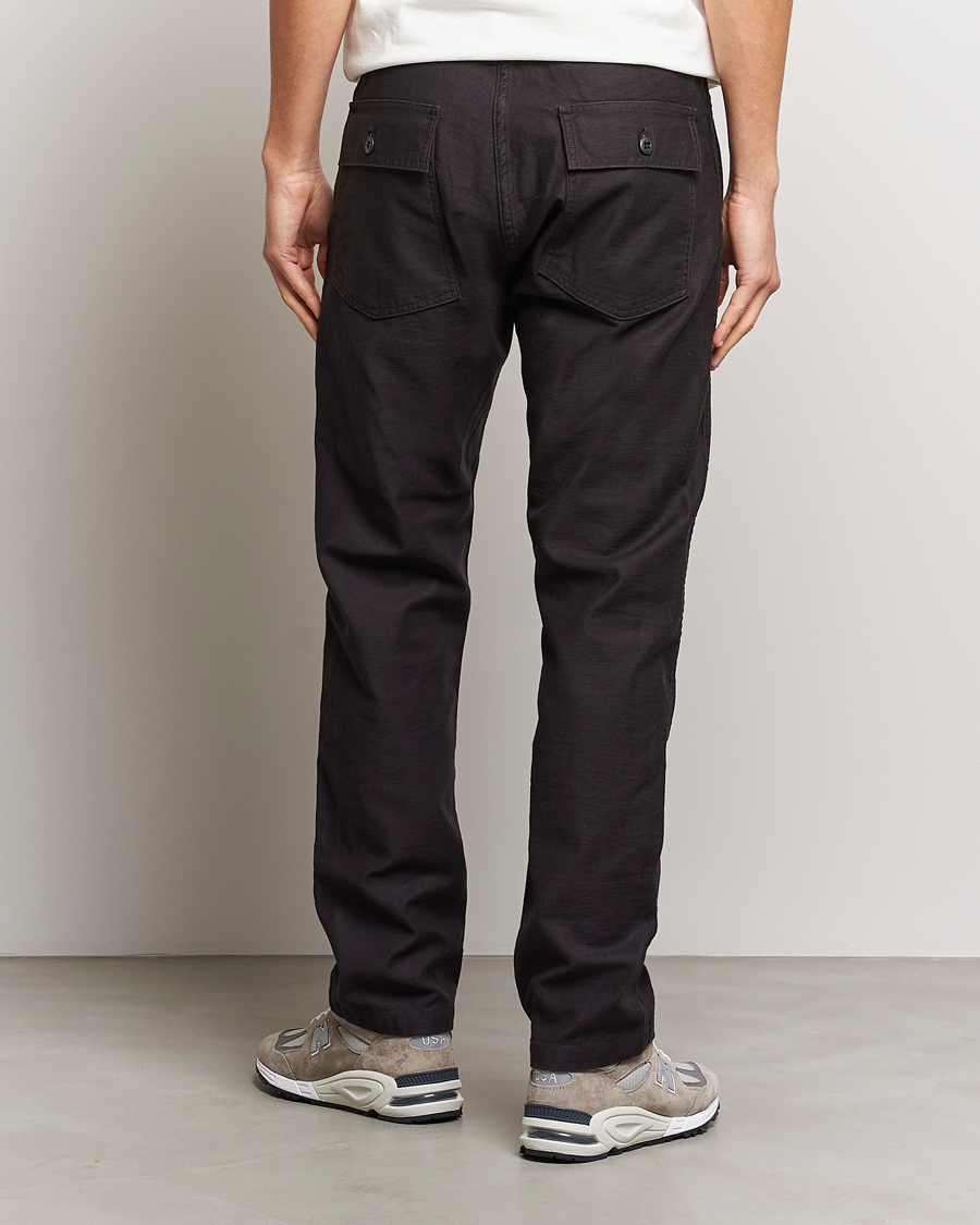 Uomini | Pantaloni | orSlow | Slim Fit Original Sateen Fatigue Pants Black