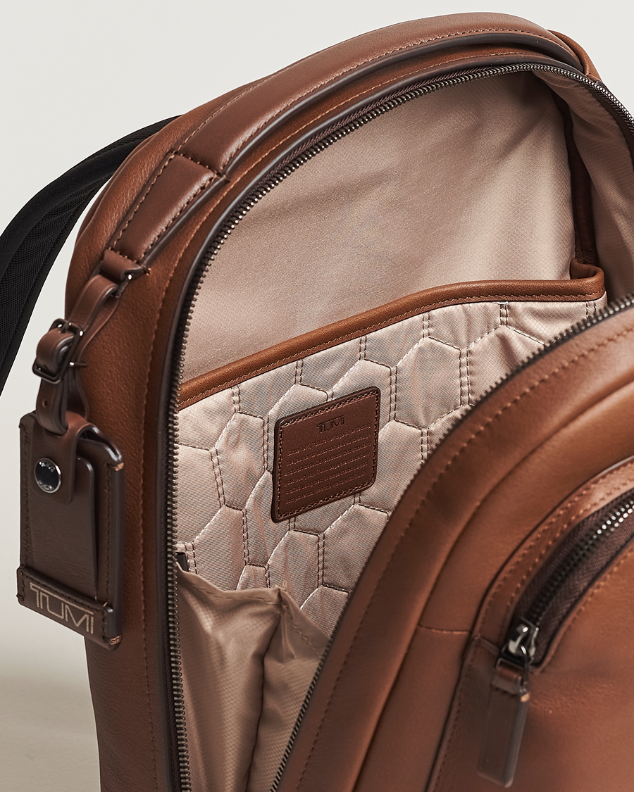 Uomini | Borse | TUMI | Harrison Bradner Leather Backpack Cognac