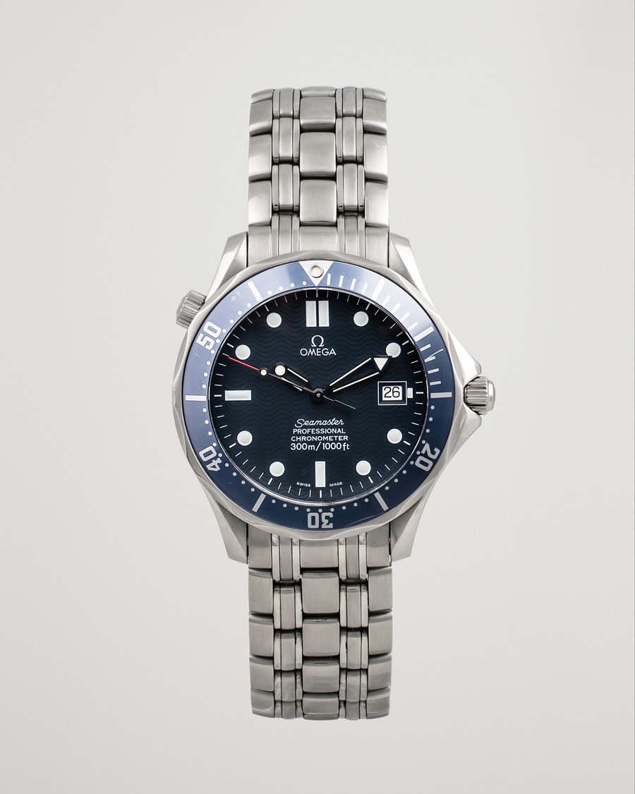 Uomini | Omega Pre-Owned Seamaster Diver 300M 25318000 Steel Blue | Omega Pre-Owned | Seamaster Diver 300M 25318000 Steel Blue