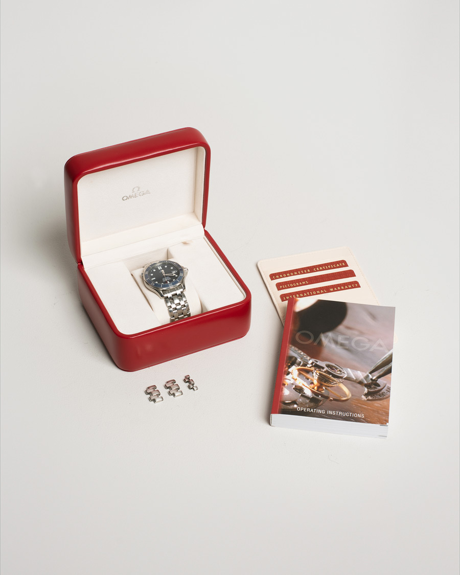 Uomini | Omega Pre-Owned Seamaster Diver 300M 25318000 Steel Blue | Omega Pre-Owned | Seamaster Diver 300M 25318000 Steel Blue