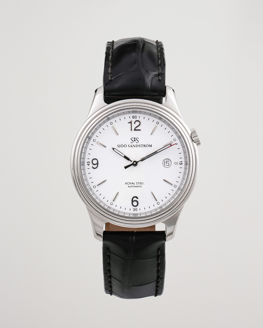 Uomini | Sjöö Sandström Pre-Owned Royal Steel Classic 41mm SS-1841-1 Steel White | Sjöö Sandström Pre-Owned | Royal Steel Classic 41mm SS-1841-1 Steel White