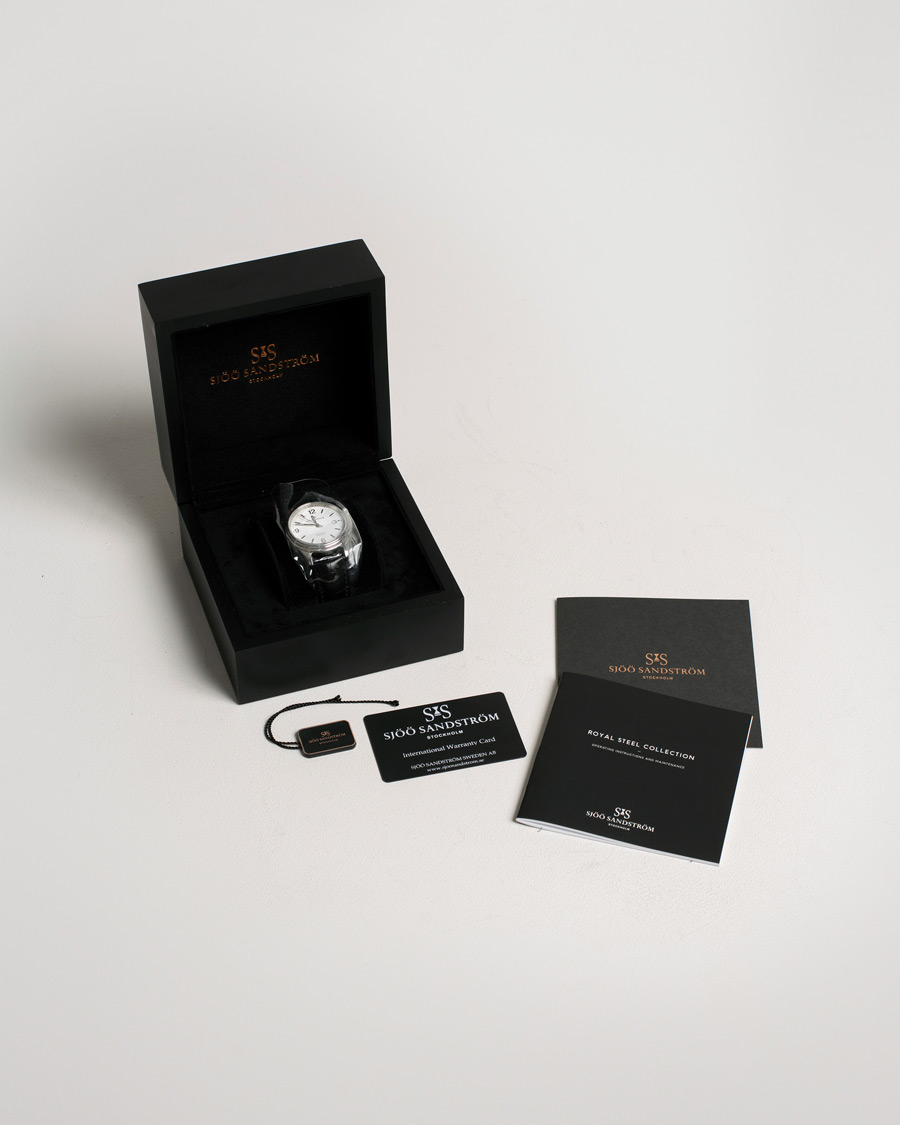 Uomini | Sjöö Sandström Pre-Owned Royal Steel Classic 41mm SS-1841-1 Steel White | Sjöö Sandström Pre-Owned | Royal Steel Classic 41mm SS-1841-1 Steel White