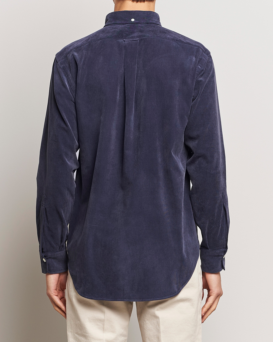 Uomini | Camicie | Kamakura Shirts | Vintage Ivy Japanese Corduroy Shirt Navy