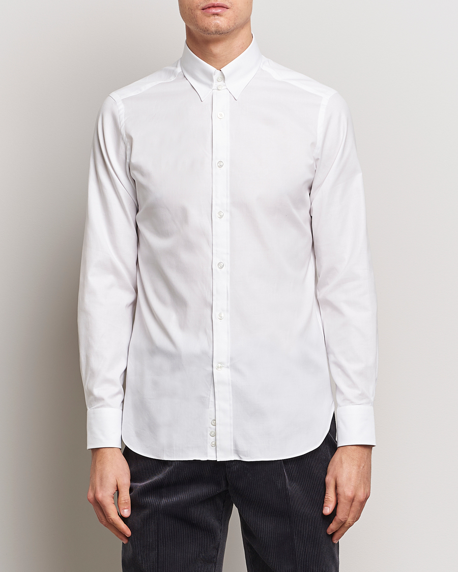 Uomini | Camicie | Beams F | Oxford Tab Collar Shirt White