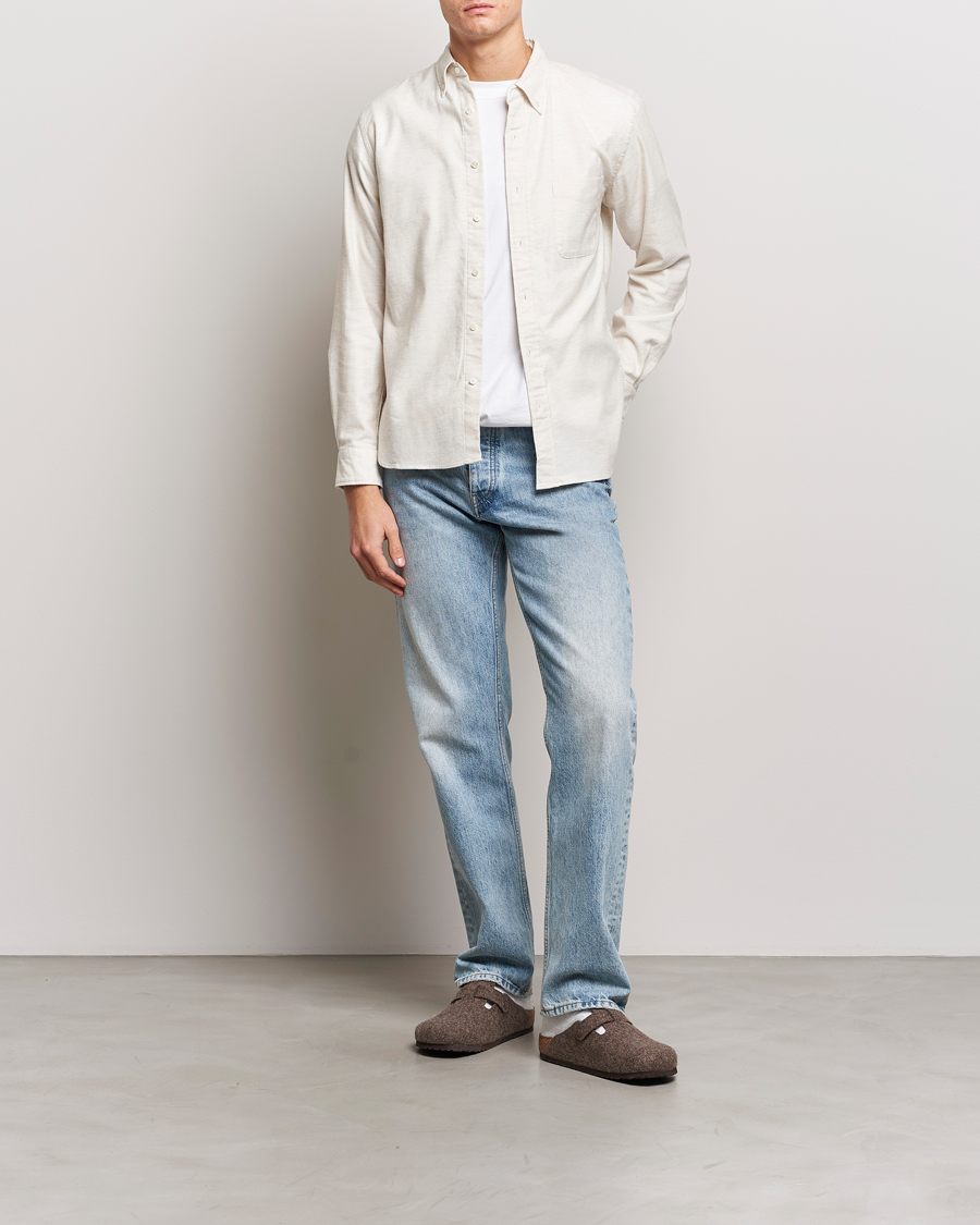 Uomini | Camicie | BEAMS PLUS | Flannel Button Down Shirt Off White