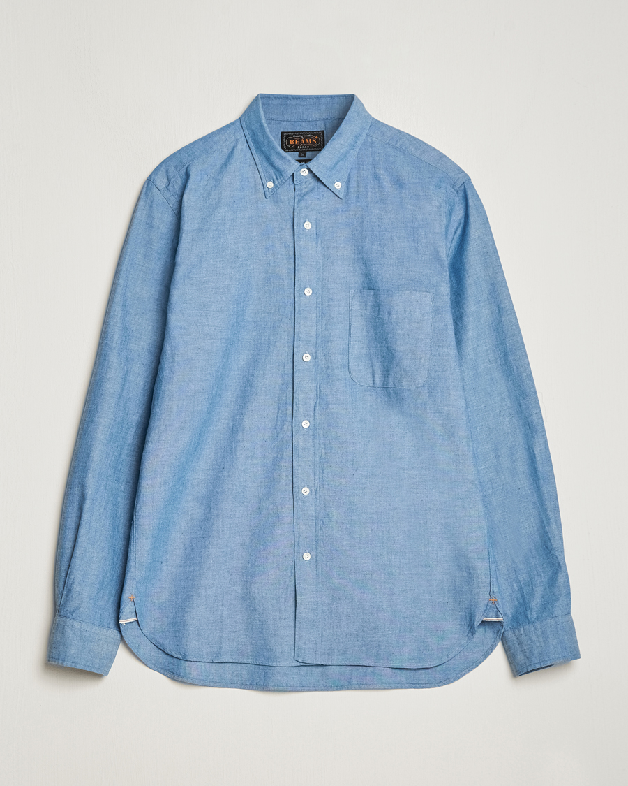Uomini | Camicie | BEAMS PLUS | Chambray Button Down Shirt Blue