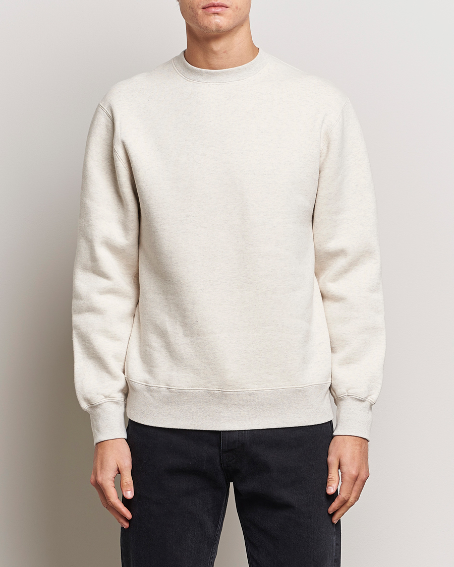Uomini | Maglieria | BEAMS PLUS | Japanese Crewneck Sweatshirt Off White