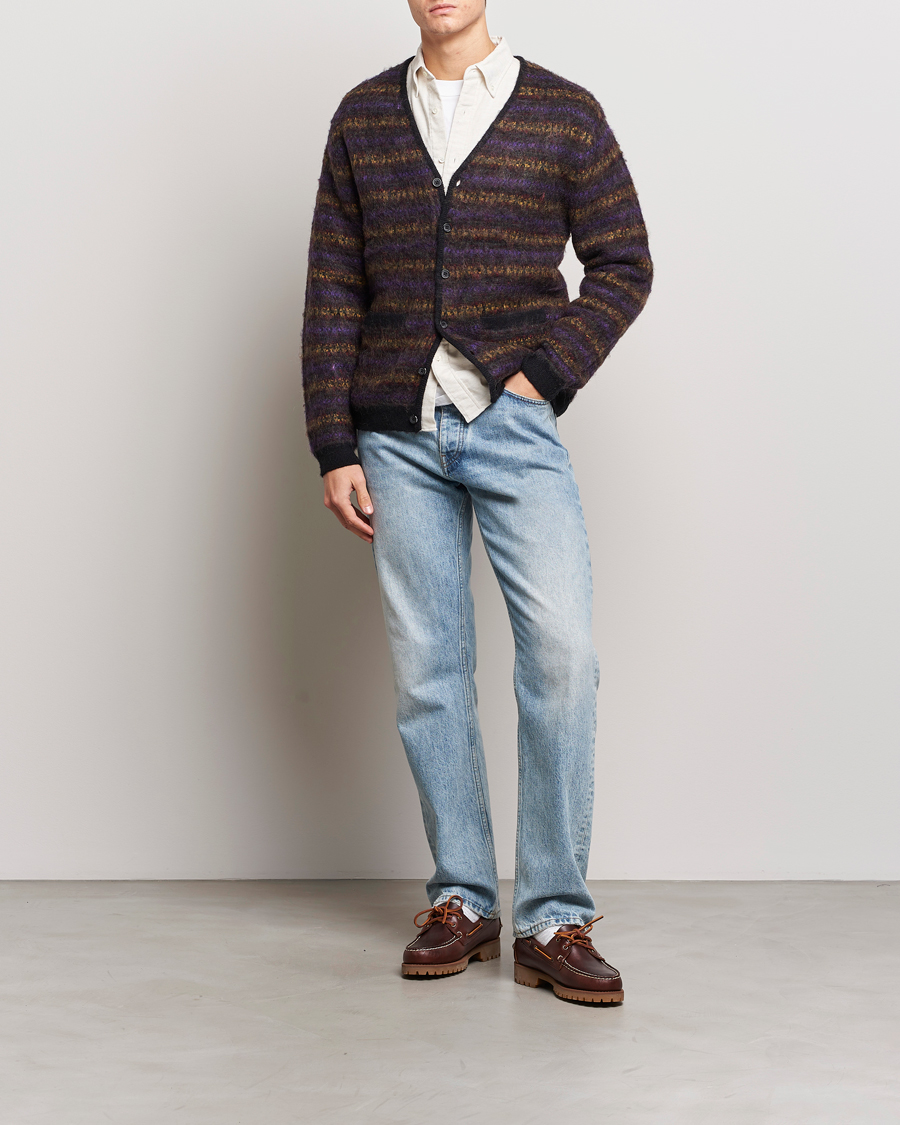 Uomini | Maglieria | BEAMS PLUS | Fairisle Jacquard Cardigan Grey