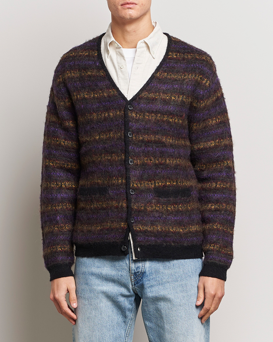 Uomini | Maglieria | BEAMS PLUS | Fairisle Jacquard Cardigan Grey
