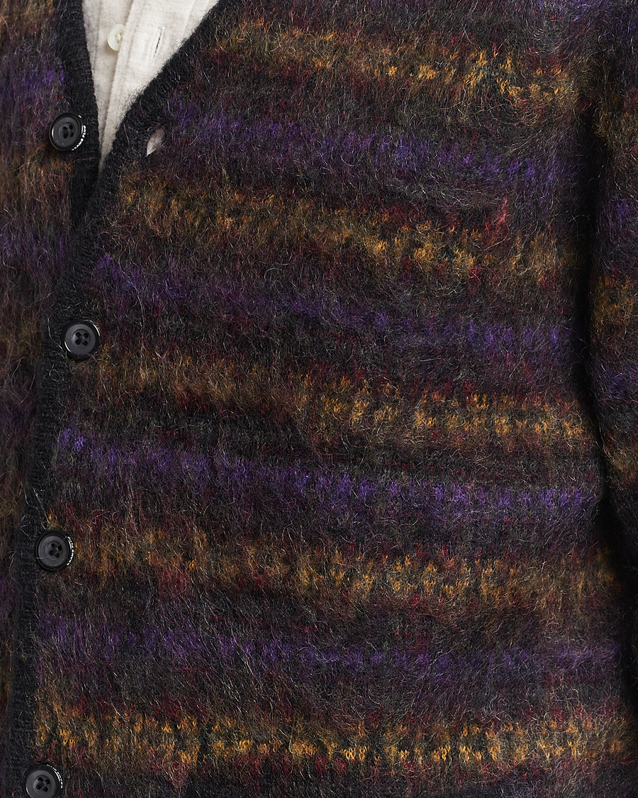 Uomini | Maglieria | BEAMS PLUS | Fairisle Jacquard Cardigan Grey