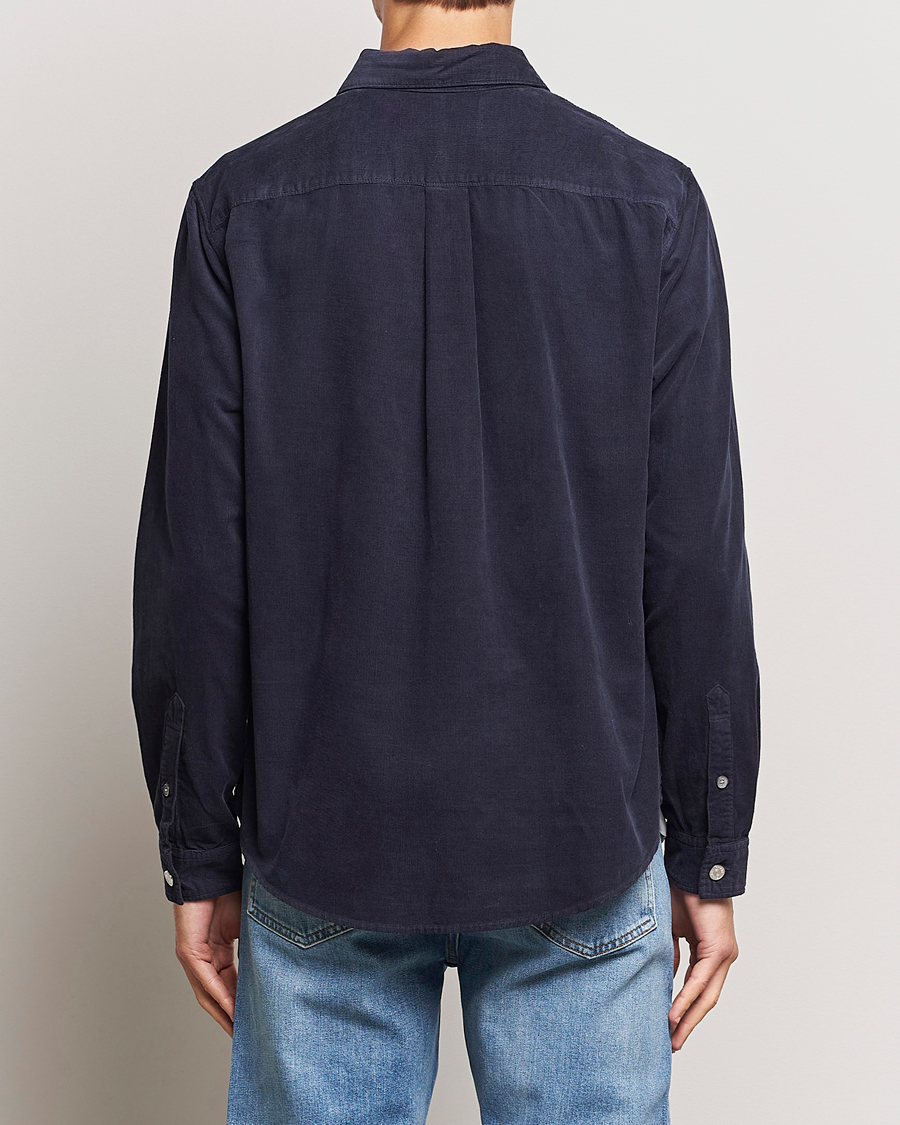 Uomini | Camicie | FRAME | Douple Pocket Micro Cord Shirt Midnight Blue