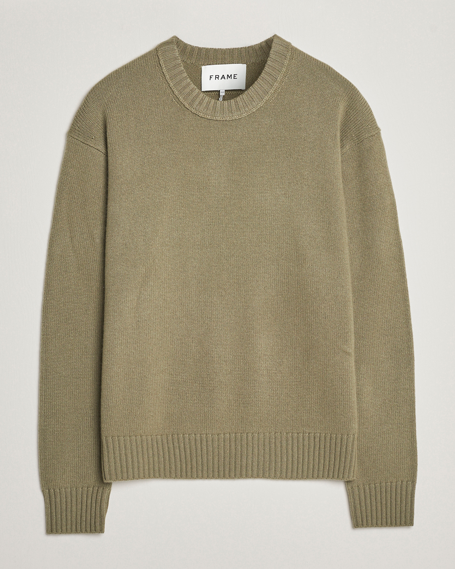 Uomini | Maglieria | FRAME | Cashmere Sweater Khaki Green
