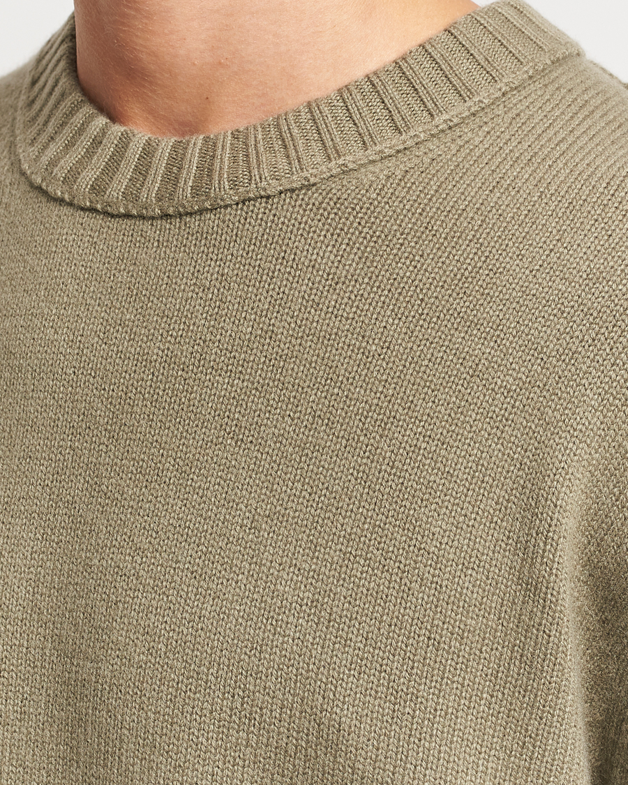 Uomini | Maglieria | FRAME | Cashmere Sweater Khaki Green