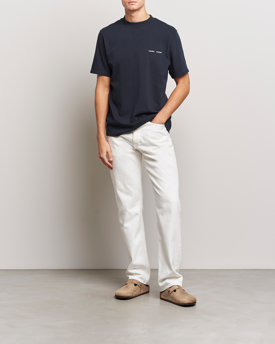 Uomini | T-shirt | Samsøe Samsøe | Norsbro Organic Cotton T-shirt Sky Captian