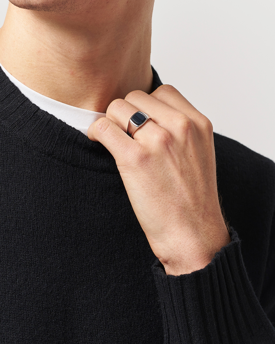 Uomini | Gioielli | Tom Wood | Kay Ring Blue Hawk Eye