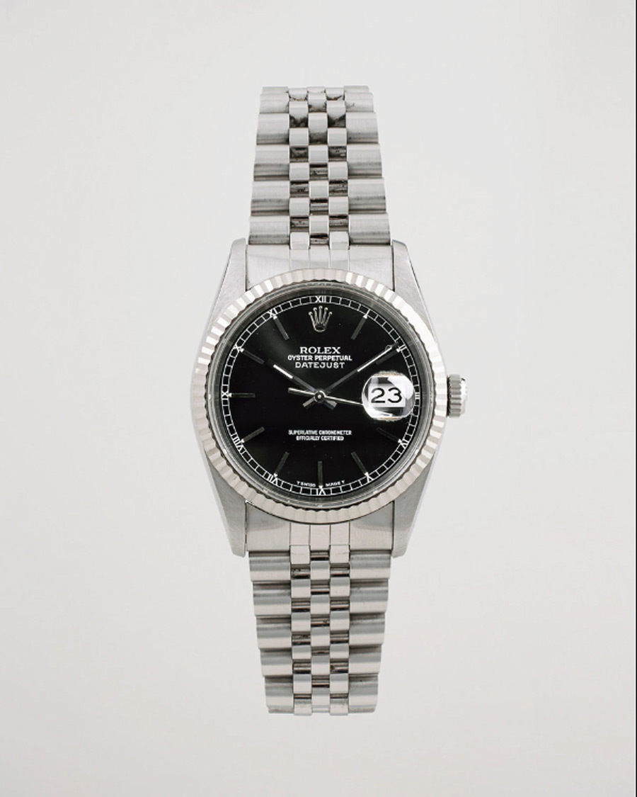 Uomini | Rolex Pre-Owned Datejust 16234 Oyster Perpetual Steel Black Steel Black | Rolex Pre-Owned | Datejust 16234 Oyster Perpetual Steel Black Steel Black