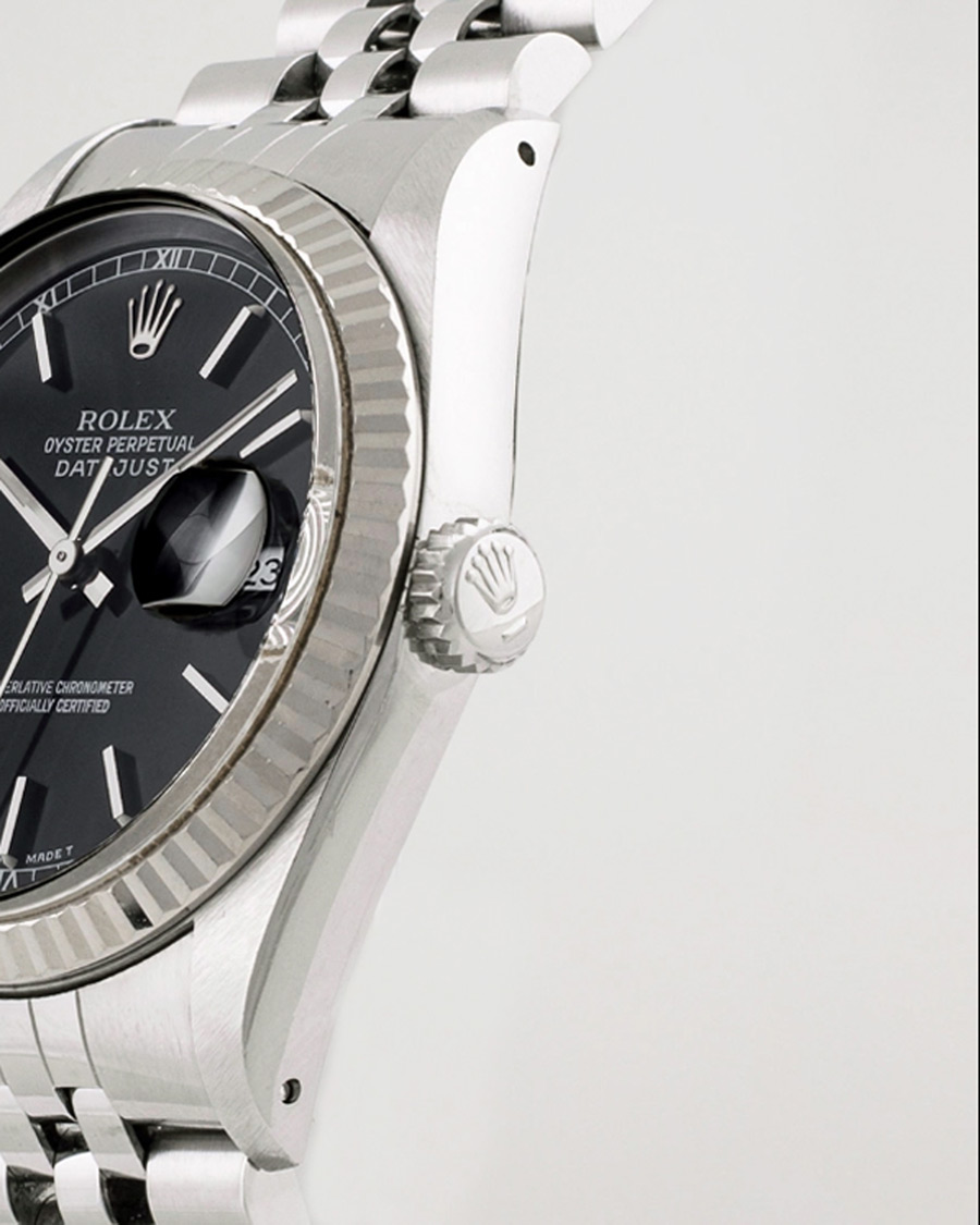 Uomini | Rolex Pre-Owned Datejust 16234 Oyster Perpetual Steel Black Steel Black | Rolex Pre-Owned | Datejust 16234 Oyster Perpetual Steel Black Steel Black