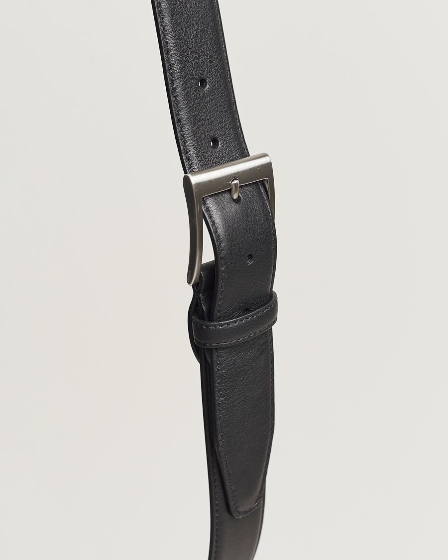 Uomini | Cinture | Canali | Classic Leather Belt Black Calf