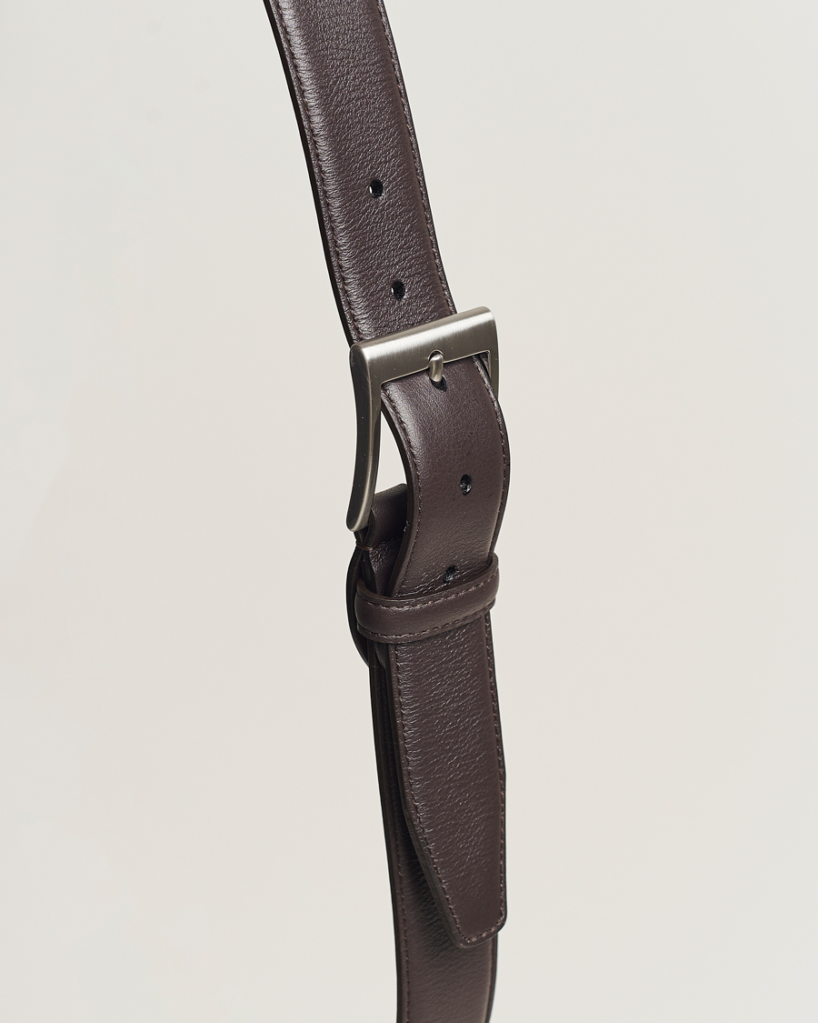 Uomini | Cinture | Canali | Classic Leather Belt Dark Brown Calf