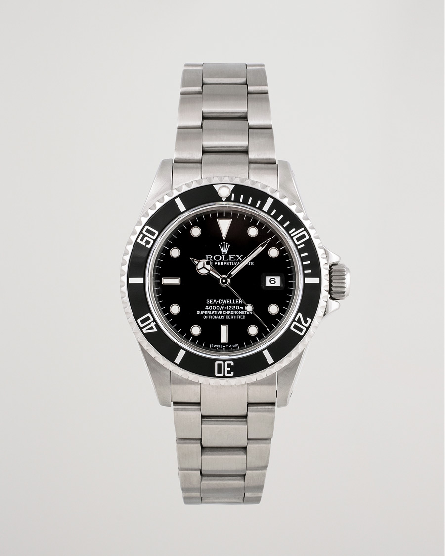Uomini | Rolex Pre-Owned Sea Dweller 16600 Oyster Perpetual Steel Black | Rolex Pre-Owned | Sea Dweller 16600 Oyster Perpetual Steel Black