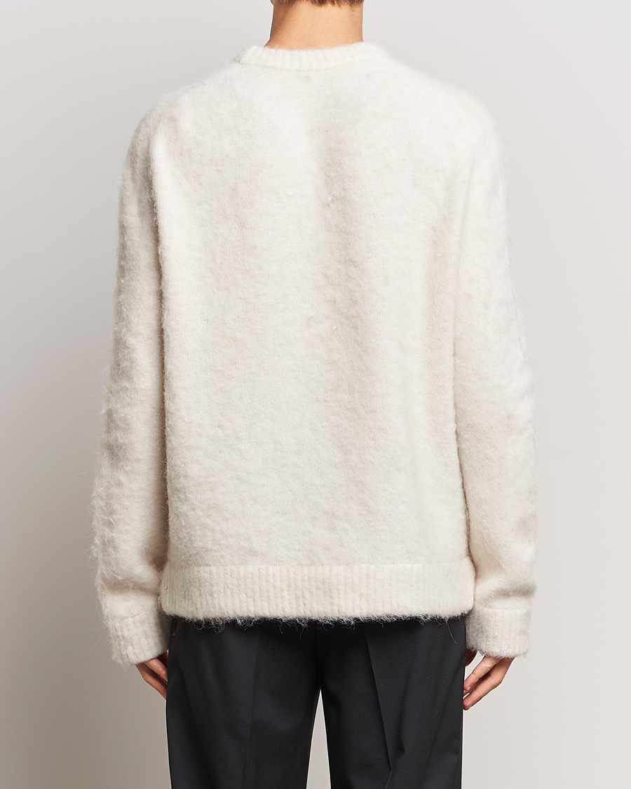 Uomini | Maglieria | J.Lindeberg | Harold Hairy Knit Crew Cloud White