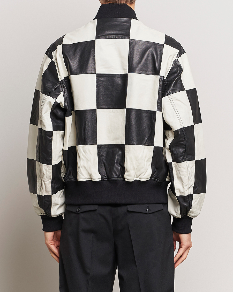 Uomini | Giacche | J.Lindeberg | Milan Patchwork Leather Jacket Black