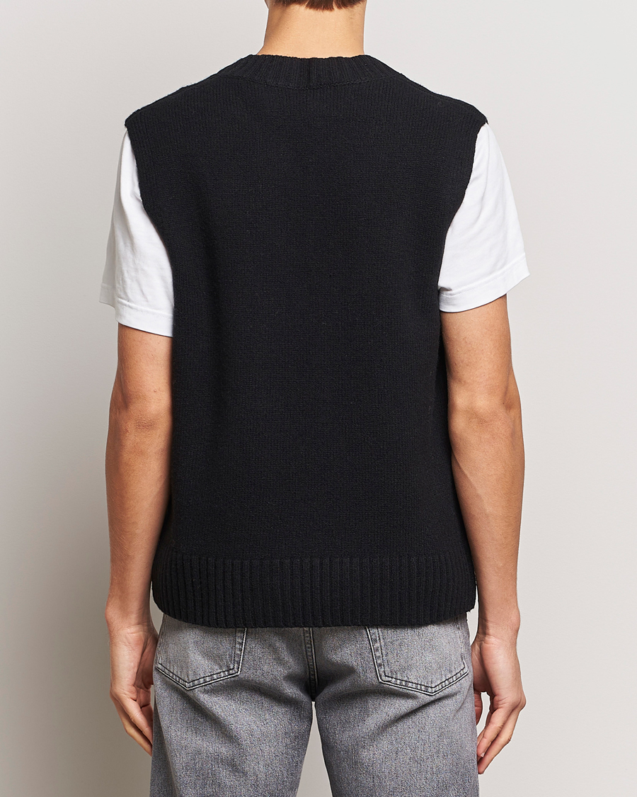 Uomini | Maglieria | A Day's March | Wigtown Lambswool Vest Black
