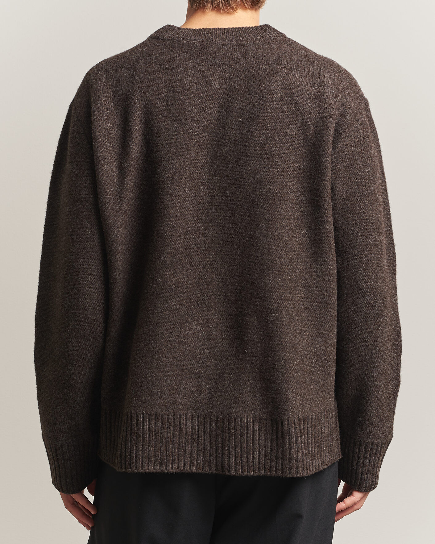 Uomini | Maglieria | A Day's March | Tietar Boiled Merino Sweater Java Brown