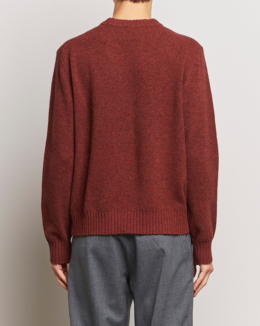 Uomini | Maglieria | A Day's March | Marlow Lambswool Crew Zinfandel
