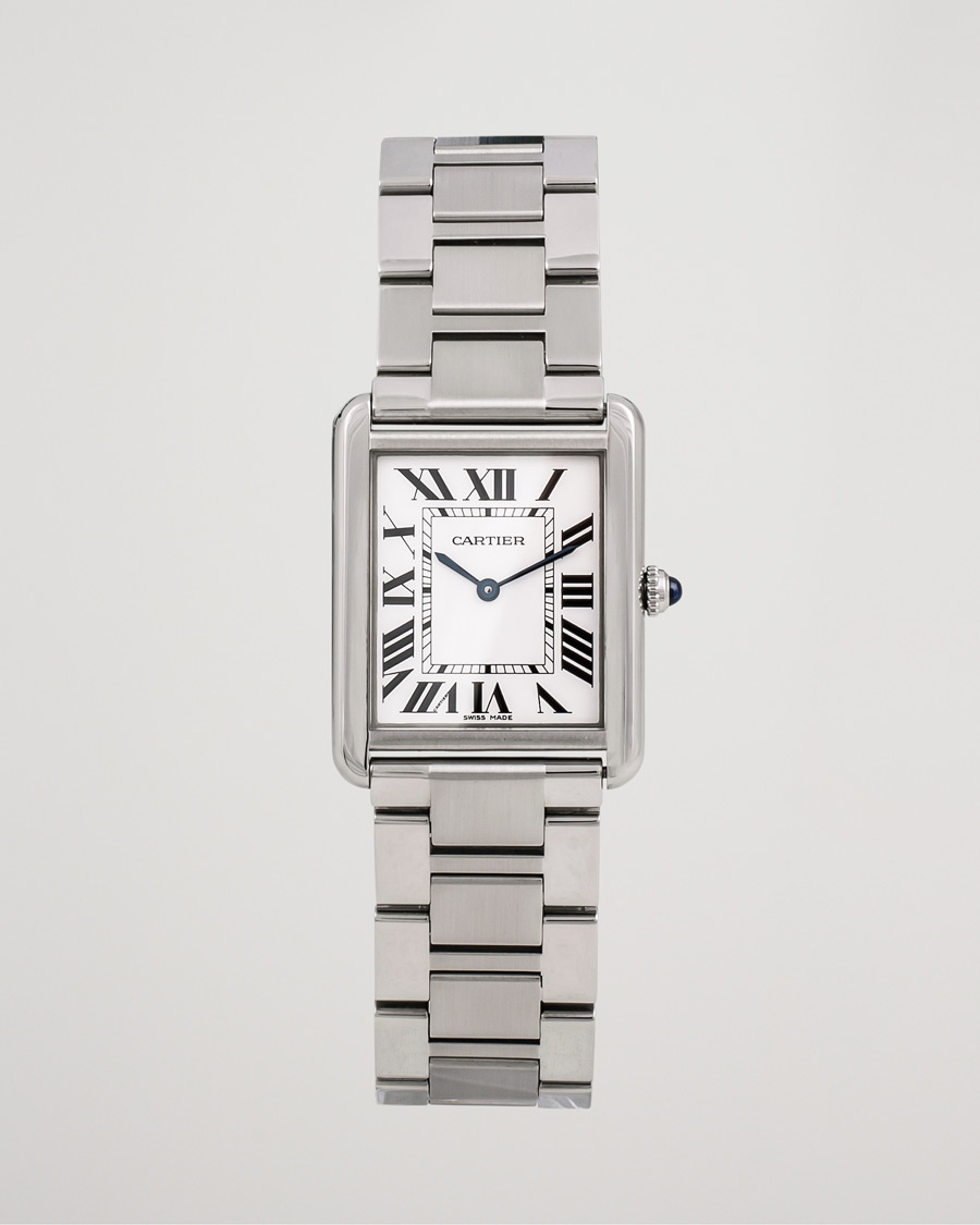 Uomini | Cartier Pre-Owned Tank Solo Large W5200014 Steel White | Cartier Pre-Owned | Tank Solo Large W5200014 Steel White
