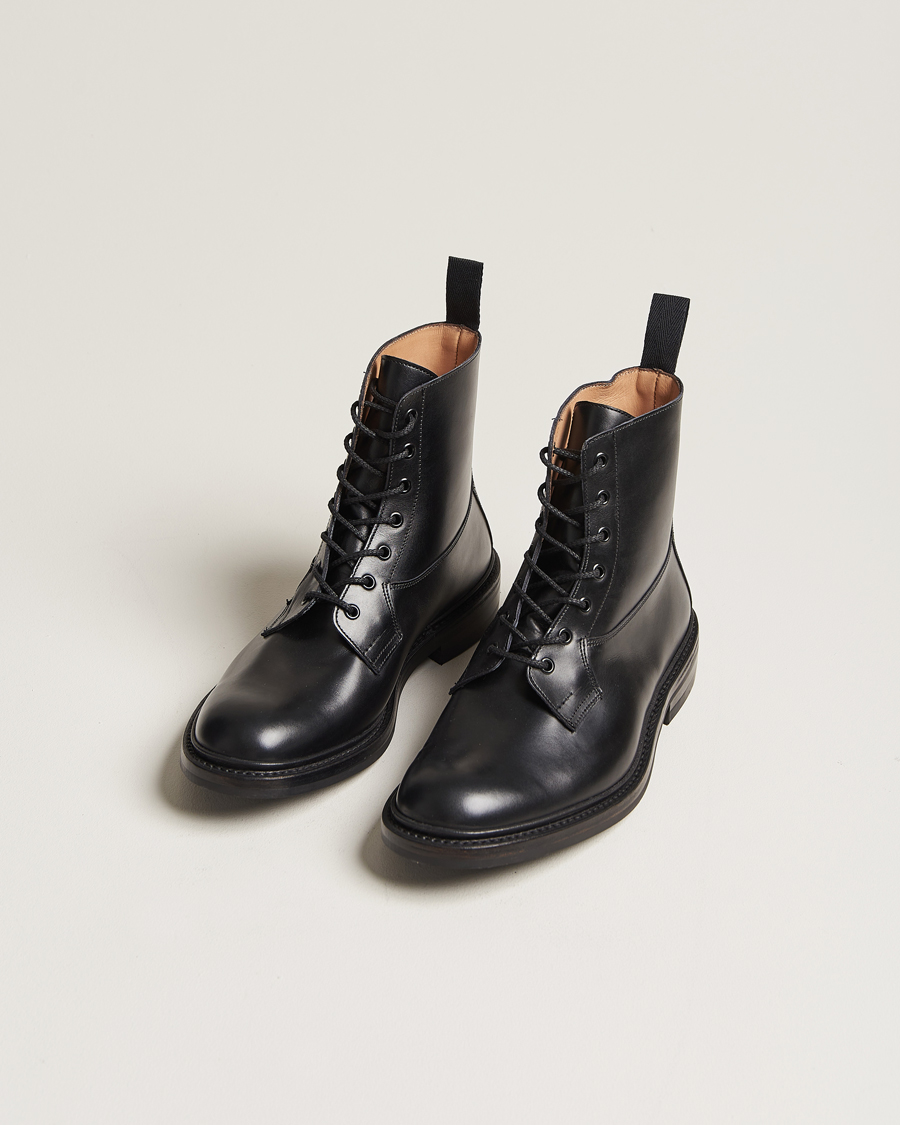 Uomini | Stivali | Tricker's | Burford Dainite Country Boots Black Calf