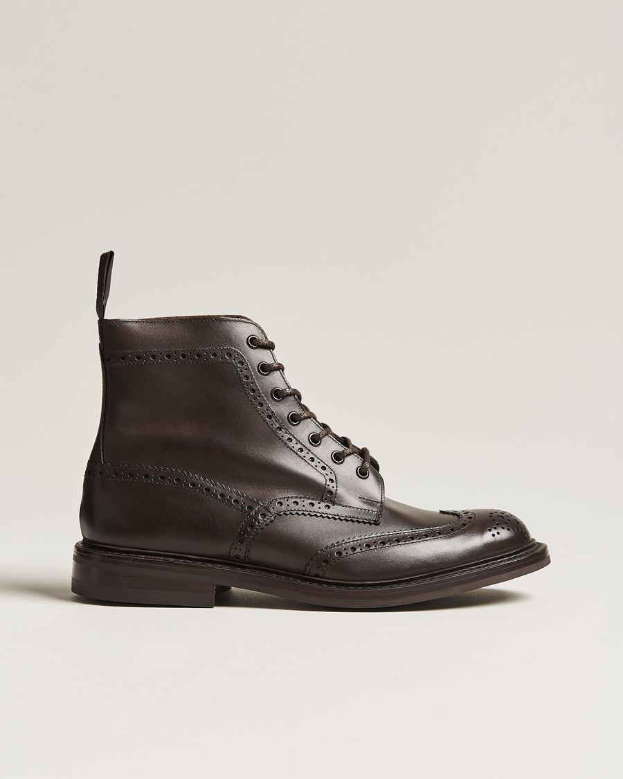Uomini | Stivali | Tricker's | Stow Dainite Country Boots Espresso Calf