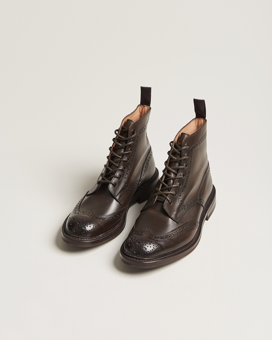 Uomini | Stivali | Tricker's | Stow Dainite Country Boots Espresso Calf